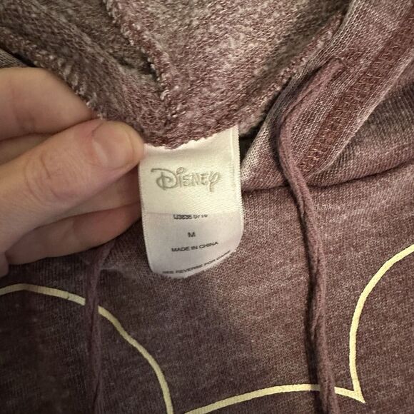 Disney Hoodie Size Medium‎ Maroon Mickey Mouse Distressed - Picture 4 of 5